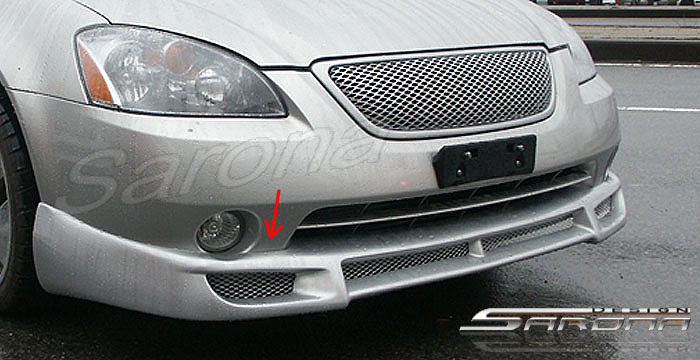 Custom Nissan Altima Front Bumper Add-on  Sedan Front Lip/Splitter (2002 - 2004) - $290.00 (Part #NS-004-FA)
